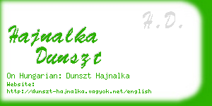 hajnalka dunszt business card